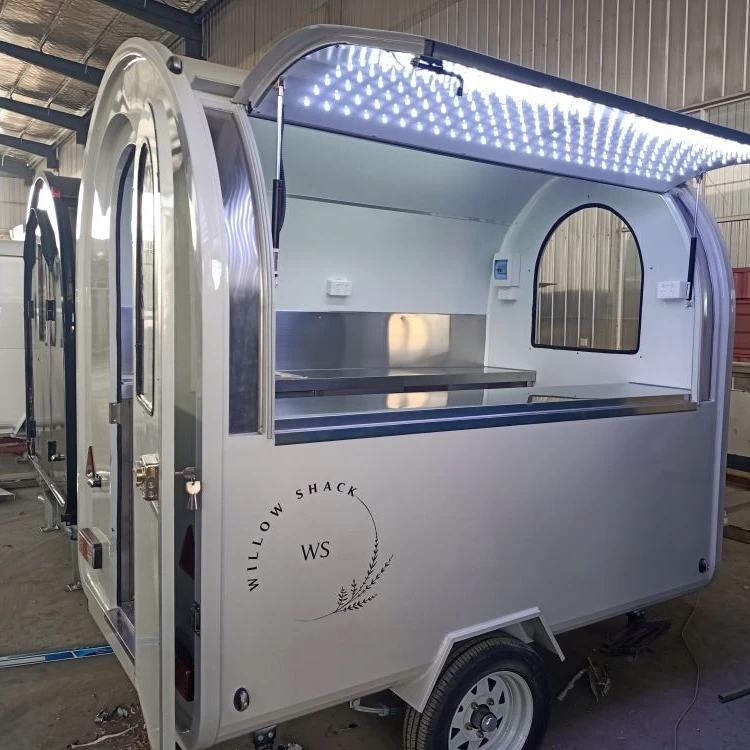 Mobile Street Food Trailer for Sale Mini Size Round Model Food Trailer