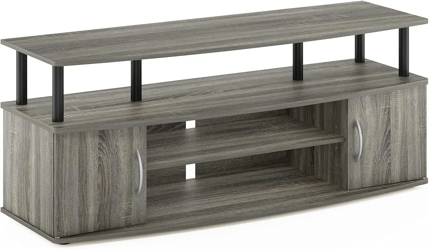 

JAYA Large Entertainment Stand for TV Up to 55 Inch, French Oak Grey/Black