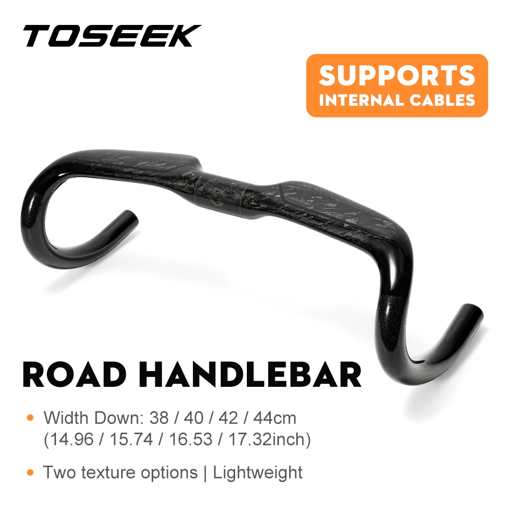 

Руль шоссейный карбоновый TOSEEK 8K, глянцевый, 380/400/420/440 мм, UD матовый, с внутренней проводкой, аксессуары для велосипеда ﻿