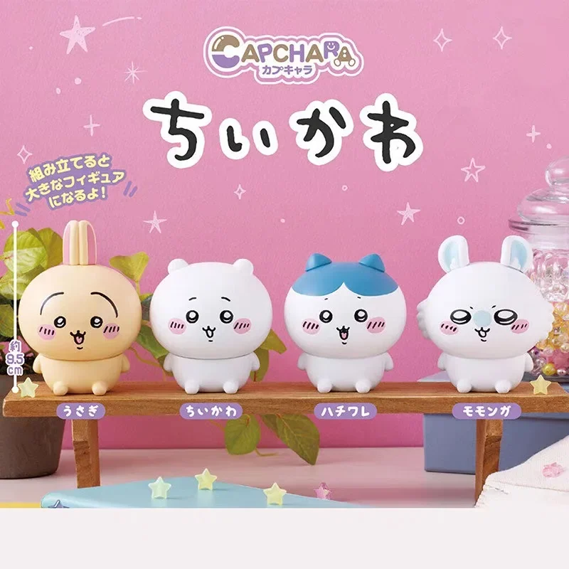 جديد لطيف تشيكاوا 4 قطعة زخرفة الموقف الجلوس hachiware usagi momonga نموذج التماثيل سيارة الحلي الفتيات الفتيان هدايا العيد