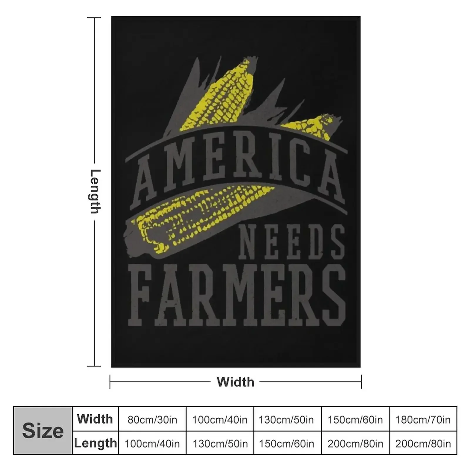 New America Needs Farmers Throw Blanket Flannel Fabric Plush Heavy Blankets