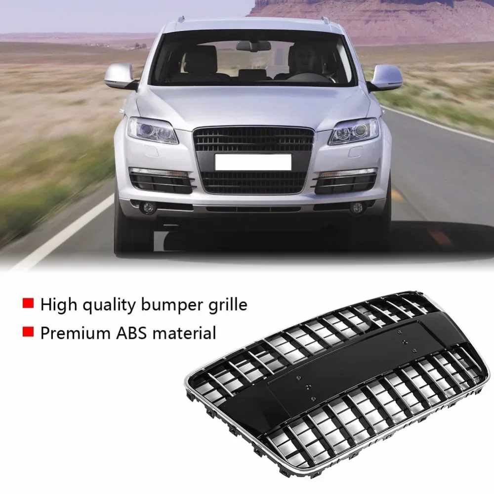 Front Bumper Grille Hood Grill for Audi Q7 2010 2011 2012 2013 2014 2015 AU1200127 car styling For Q7 Style Car Accessories fast