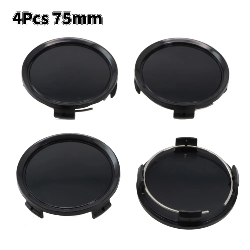 

4 шт., 75 мм, центральная крышка колес автомобиля, крышка обода шины, колпачок, черные автомобильные колесные диски, центральные колпаки, колпаки