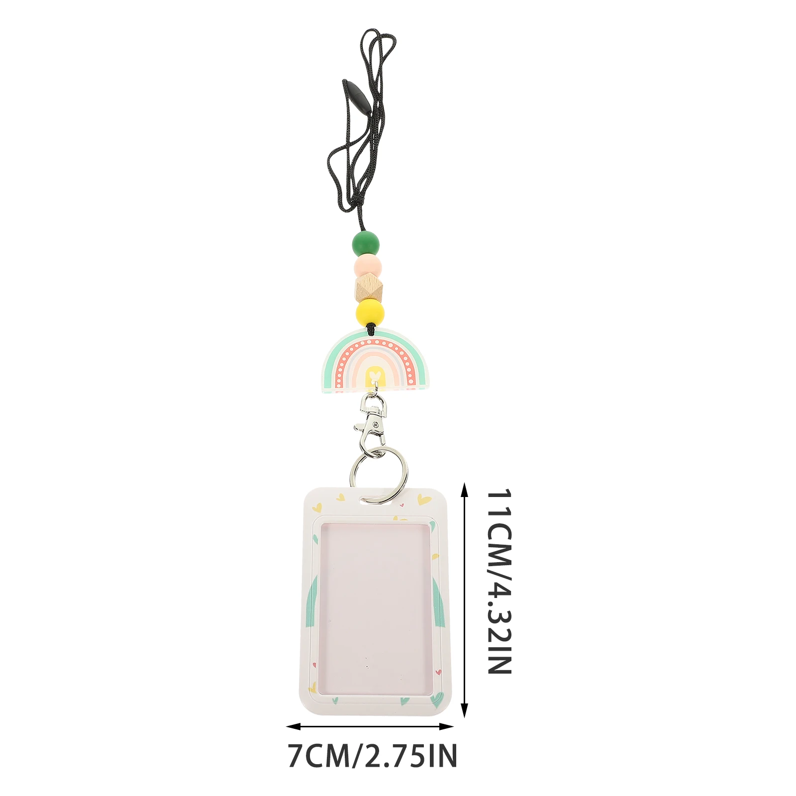 

1 set 1 Set Id Card Sleeve Lanyard Reusable Badge Protector Slide Open Clear Vertical Card Holder For Women Student Office Use