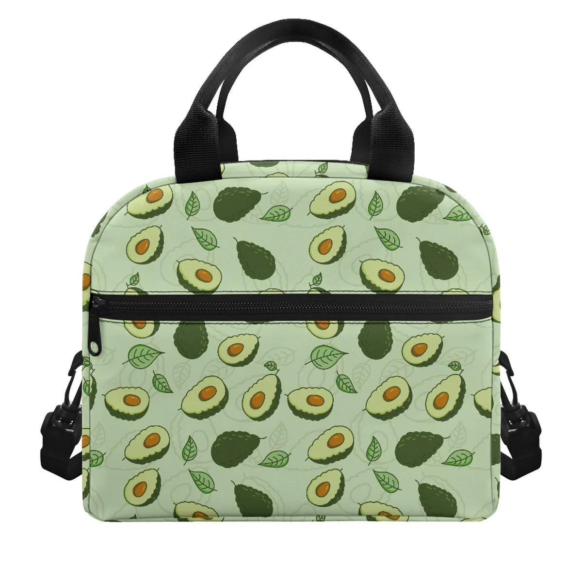 FORUDESIGNS Avocado Fresh Design Women's Thermal Lunchbox Lightweight and Convenient Insulated Bag Lunch Box Loncheras Para