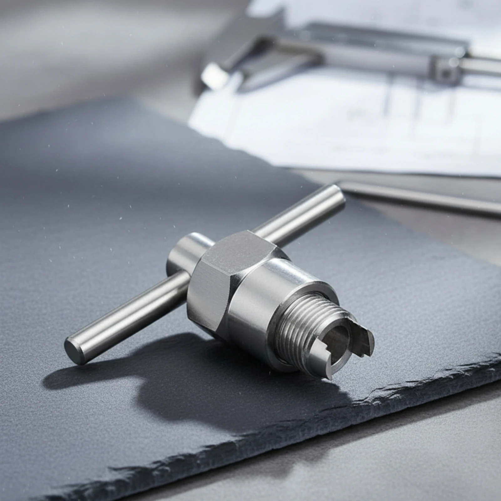 

Faucet Cartridge Puller Hexagonal Body Faucet Cartridge Removal Tool T-Handle Puller Silver Metal Threaded Extractor Tool