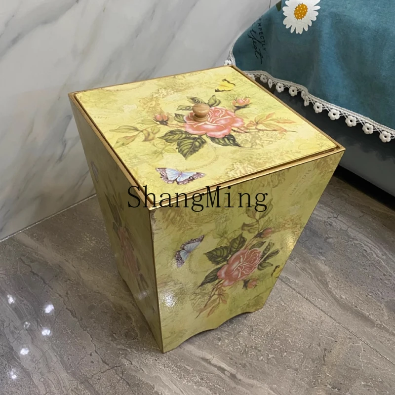 FG good-looking pastoral style, household storage bin, garden trash can pastoral style trash can
