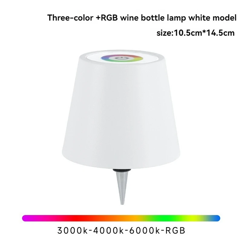 Wireless Bottle Lamp RGB Modes & 3 Color Stepless Dimming Table Lamp Rechargeable Bottle Lights For Bars