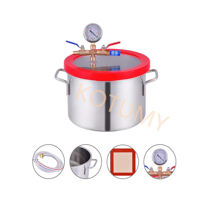 Stainless Steel Vacuum Degassing Chamber Silicone AB Vacuum Defoaming Barrel Vacuum Chamber Stainless Steel