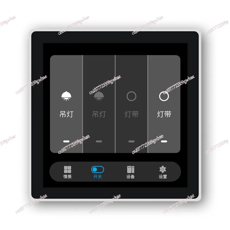 Panneau intelligent multifonction intelligent d'écran intelligent de zigbee, commutateur plein écran d'affichage à cristaux liquides