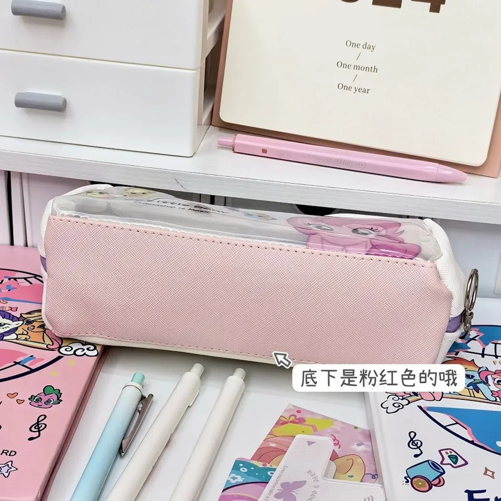 My Little Pony Cartoon Makeup Bag Kawaii Anime PVC Pencil Case Portable Fashion Pen Bag Student Study Stationery Christmas Gifts