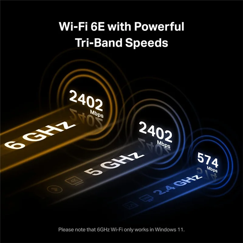 Wifi 6E AX210 PCIE Wifi Adapter 5400Mbps Wireless Ethernet Network Card BT 5.3 2.4G/5G Dual Band 802.11 For Win 10 11