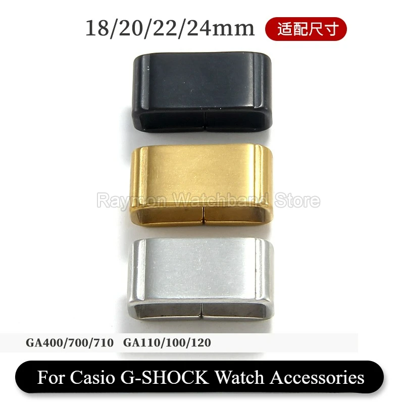 18 20 22 24mm Watch Strap Keeper for Casio G-SHOCK GA-100/110/120 GA-400/700 Series Scratch-Resistant Non Fading Waterproof