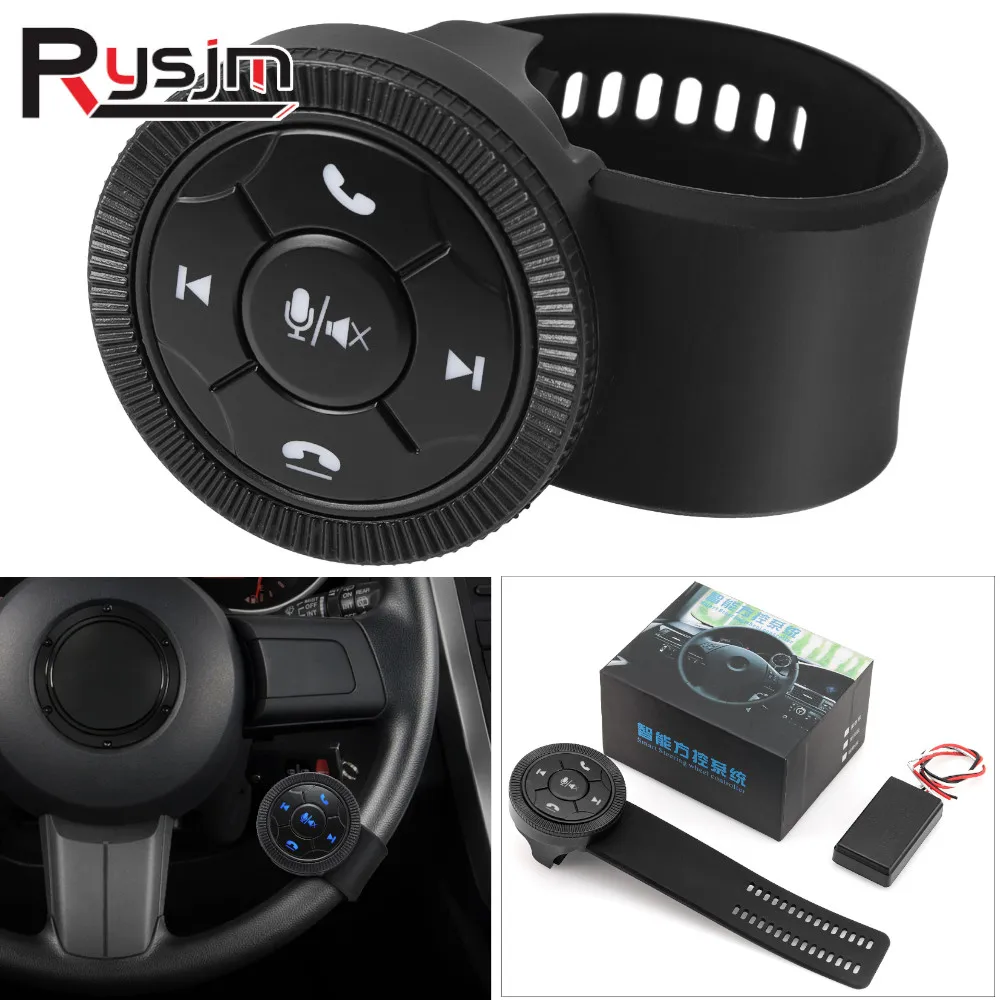 HD 7-Key Car Wireless Steering Wheel Control Button With Resin Strap For Android DVD/GPS Navigation Player Volume Buttons