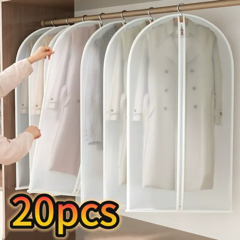 Housse anti-poussière pour vêtements lavables, housse pour robe de mariée, sac de rangement pour manteau de costume, organisateur de vêtements suspendus pour garde-robe