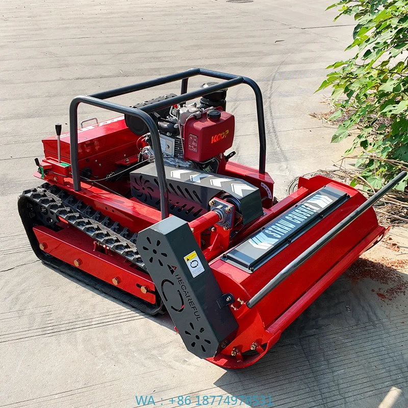 

Robot Lawn Mower 196cc Engine Displacement 2-Stroke CordlessFactory Direct Industrial Grade 48v Remote-Controlled Chain-Type