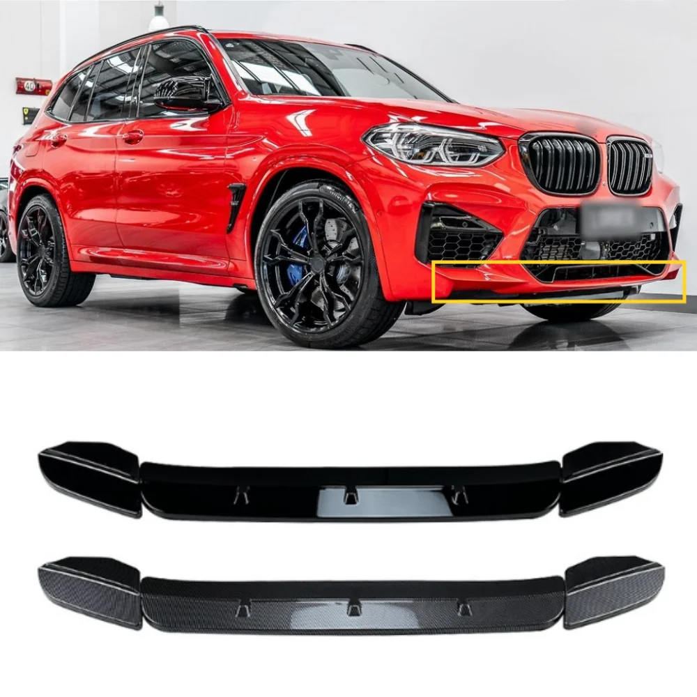 

For BMW X3M X4M F97 F98 2019-2021 car front bumper three section lower lip spoiler splitter