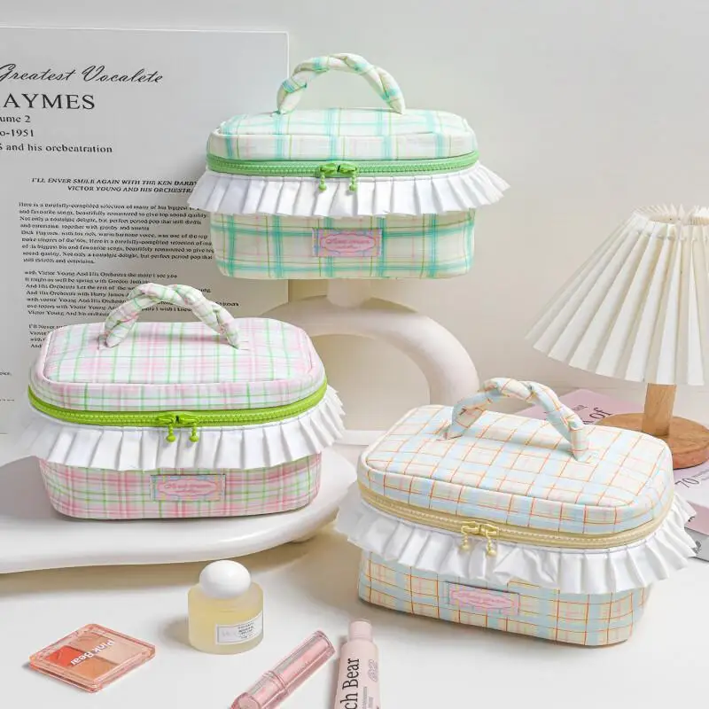 

Makeup Bag Storage Large Capacity Household Handheld Cosmetic Storage Thicken Storage Bag Toiletry Bag Lightweight Travel Bag