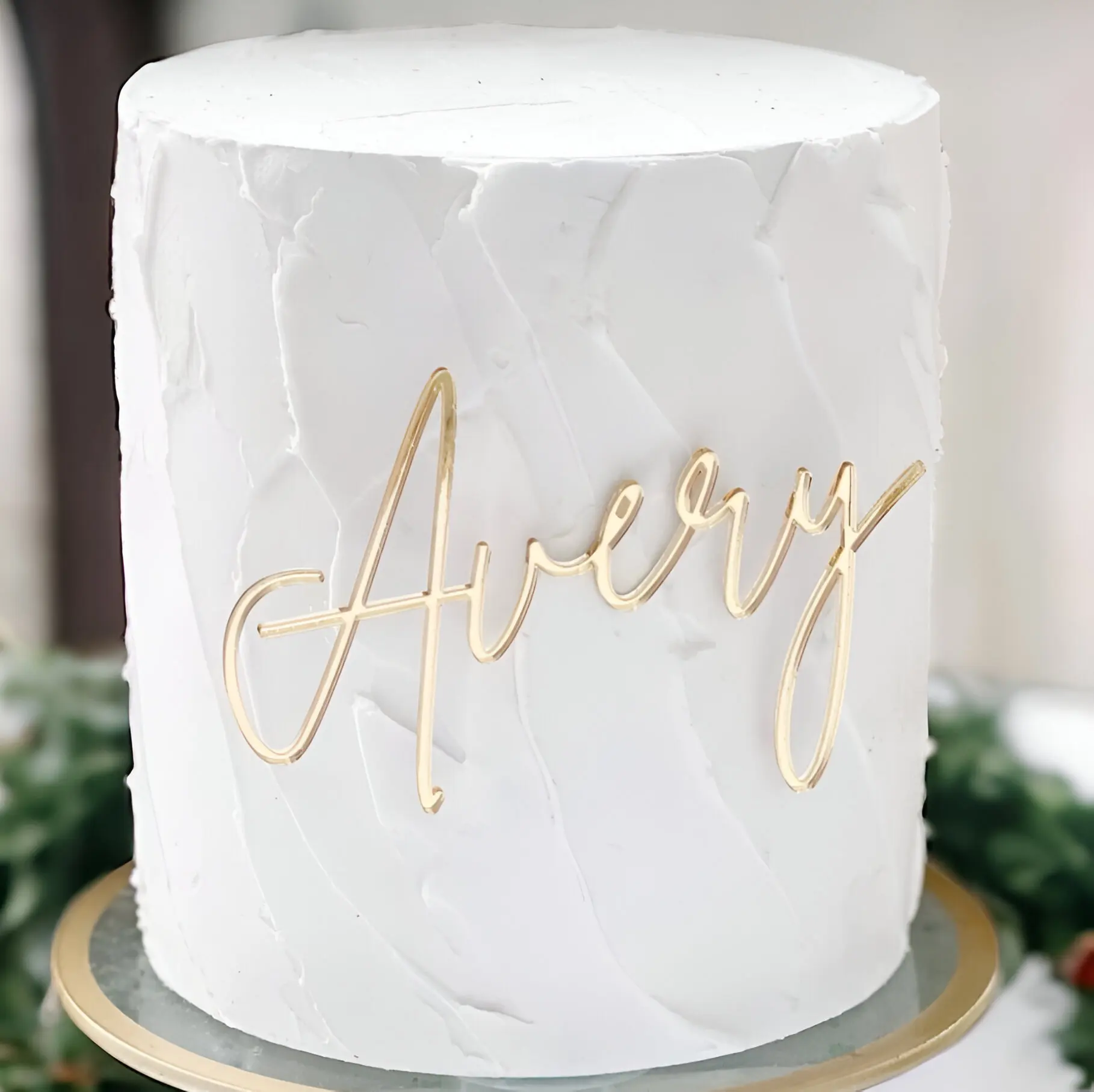 Topper de bolo com sinal de nome acrílico, pingente de bolo com nome, topper de bolo personalizado, cartões de lugar de casamento, topper de bolo de aniversário personalizado