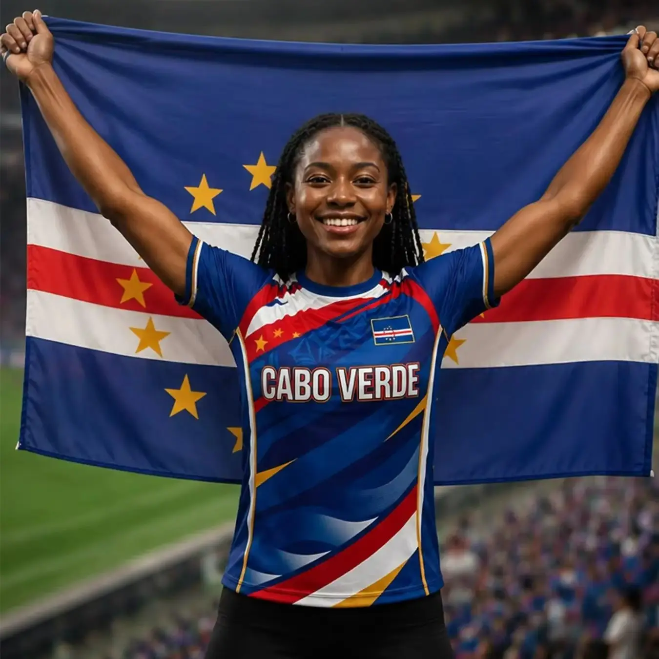 Cabo Verdean Pride T Shirt Men Ladies Cape Verde Flag Print Athletic Tee Short Sleeve Casual Summer Clothes Unisex Streetwear