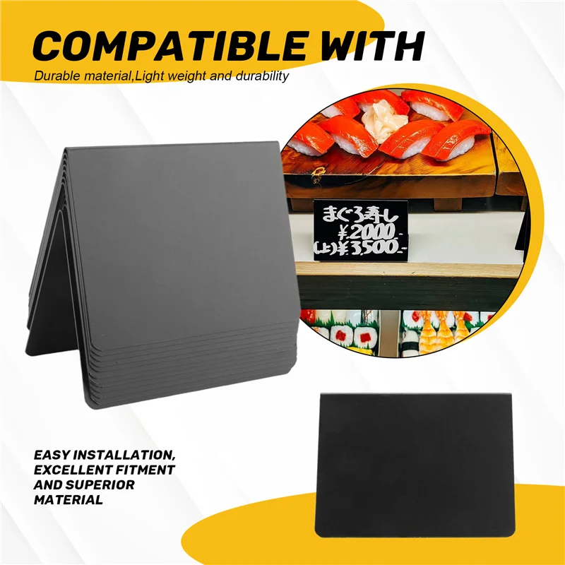 

AB97-12 PCS Mini Chalkboard Signs 4X3inch Small Chalkboard Chalk Sign Food Labels For Party Buffet Tables ,Easy To Write