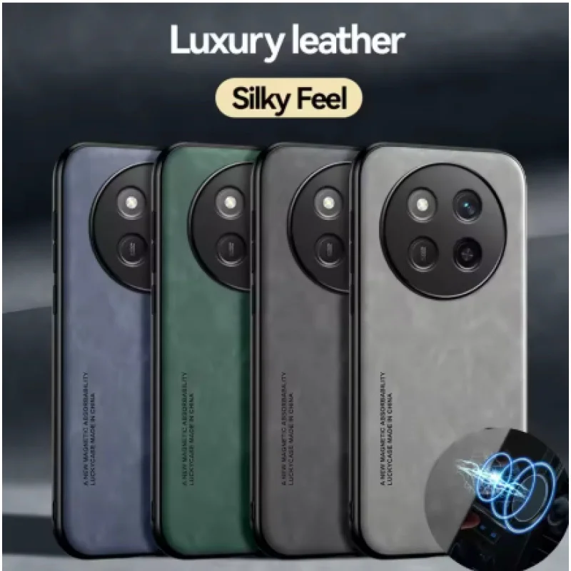 

Luxury leather case for Honor Magic 7 6 5 Pro Lite 300 200 100 90 pro x9a x9b x8a x8b cover with metal plate support car hold