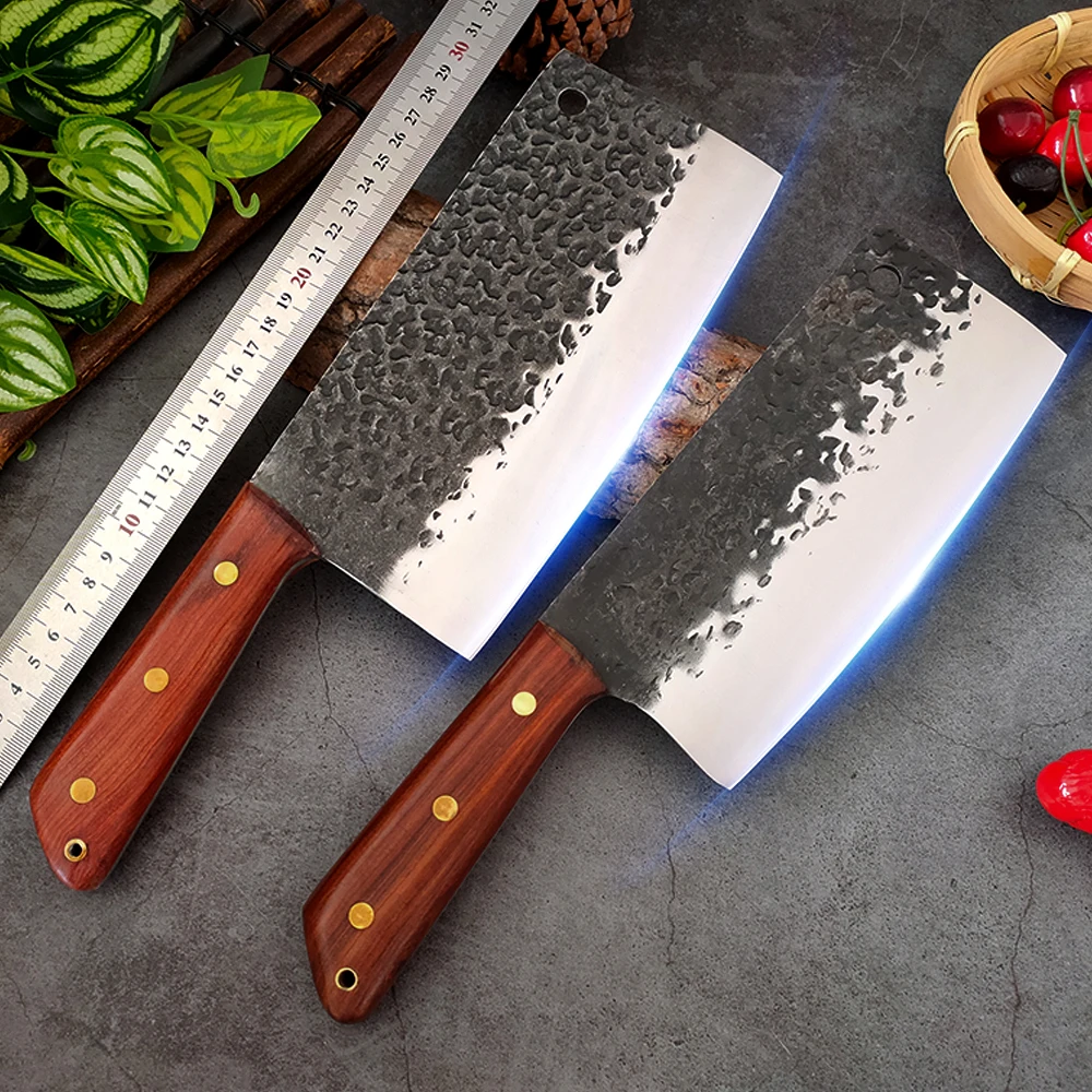 

Professional hand forging knife Chopping Cleaver Slicing Vegetables Chinese Chef Knife Kitchen Meat Cooking Chinese Chef Knife