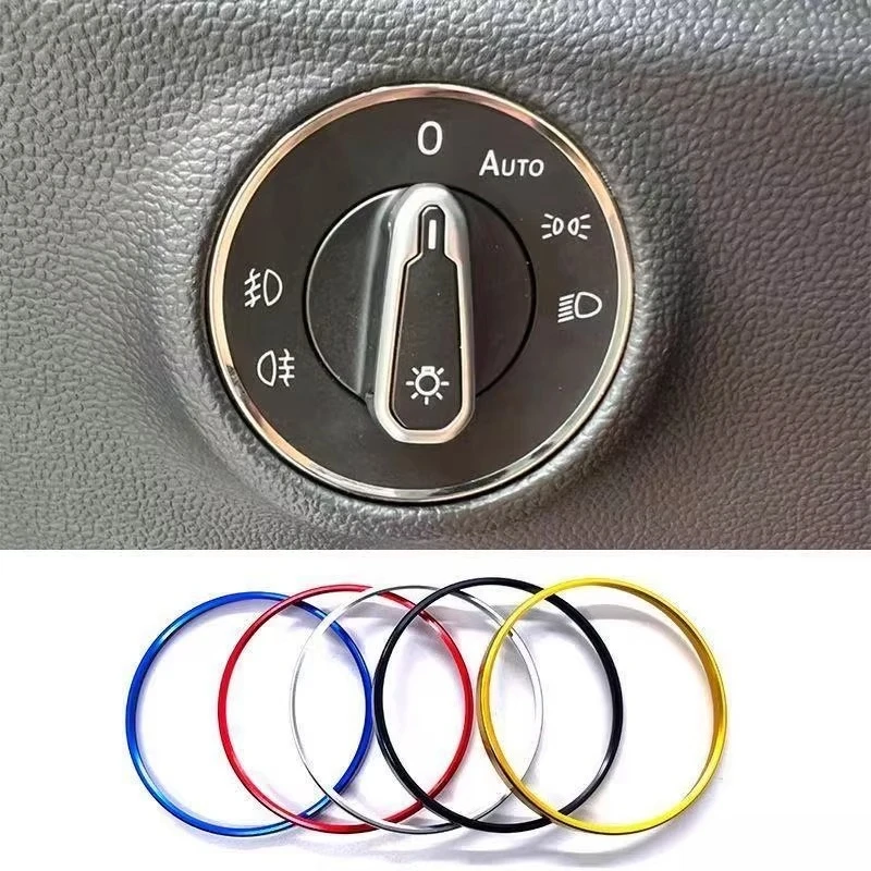 

For Volkswagen Golf/Passat/Jetta/Polo/Virtus Automatic Headlight Switch Trim Ring Interior Modification Automobiles Accessories
