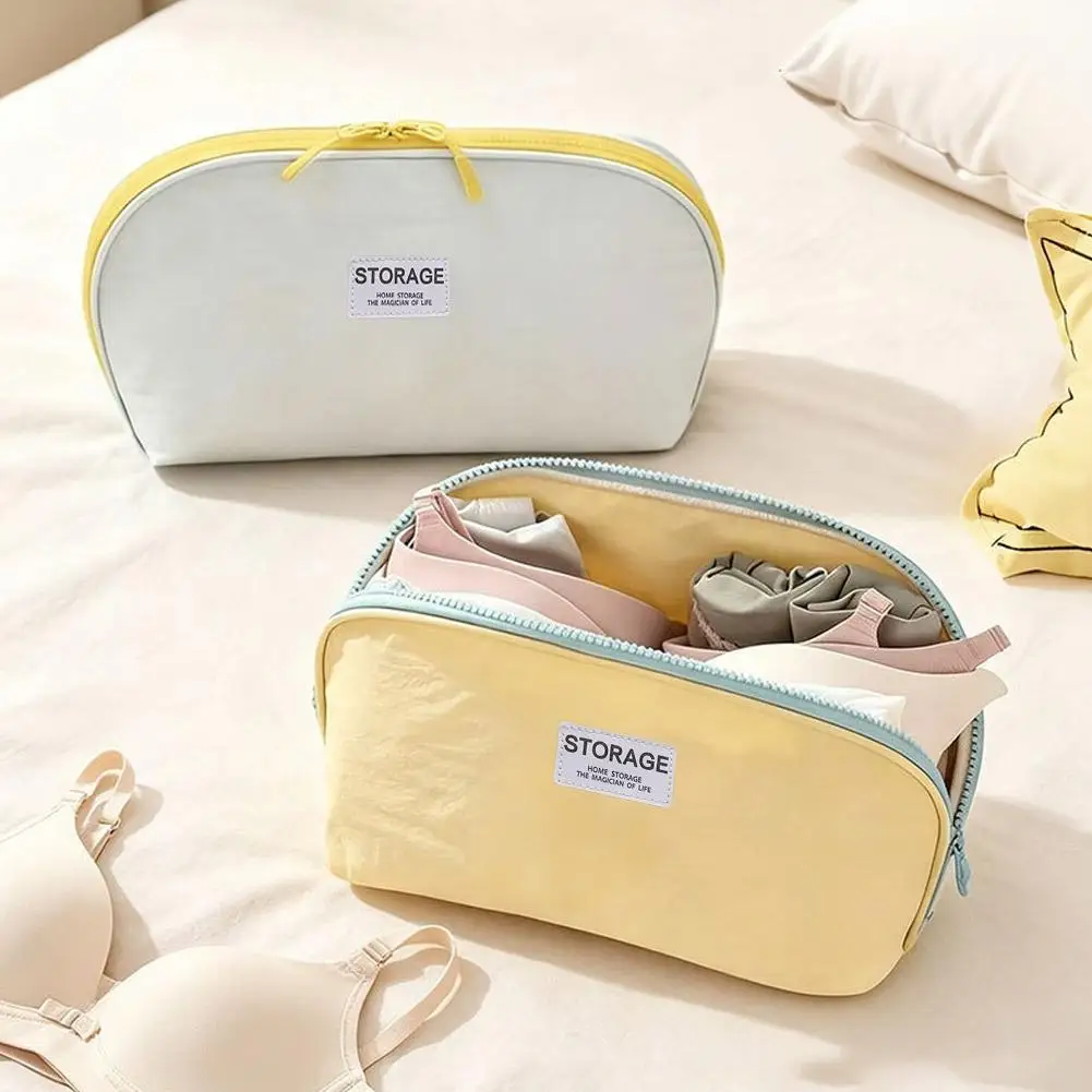 Sac de rangement portable, pochette de toilette de voyage, structure pliable en tissu doux, 3 compartiments, organisateur à fermeture éclair lisse pour voyage