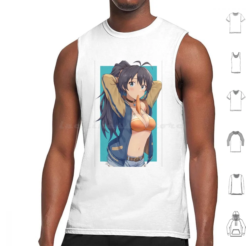 Sexy Girl Tank Tops Print Cotton Waifu Oppai Anime Girl Sexy Girl Echii Best Waifu Lewd Anime Anime Waifu Hentai Hentaii