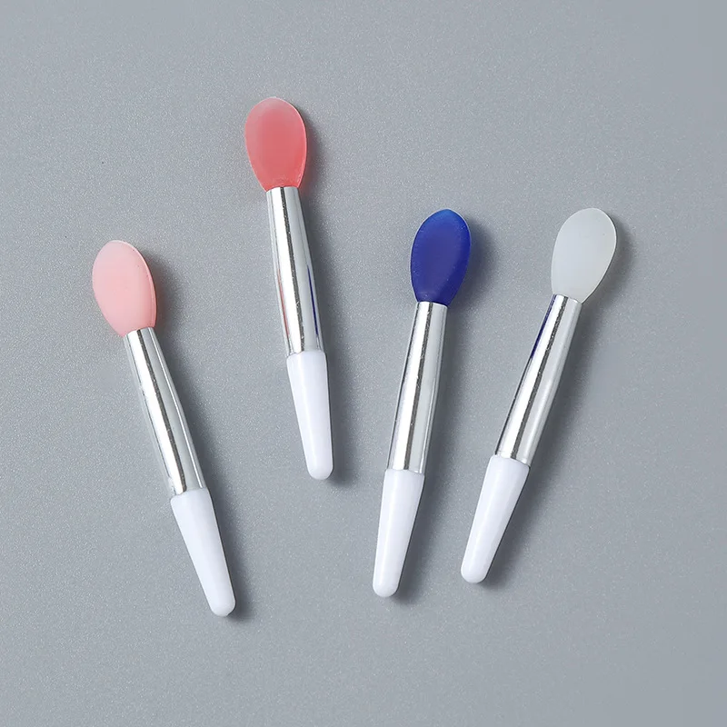 10 unidades de bálsamos labiales de silicona, cepillo para máscara de labios con ventosa, cubierta antipolvo, lápiz labial, pinceles de maquillaje cosmético, caja de almacenamiento de cepillos para lápiz labial