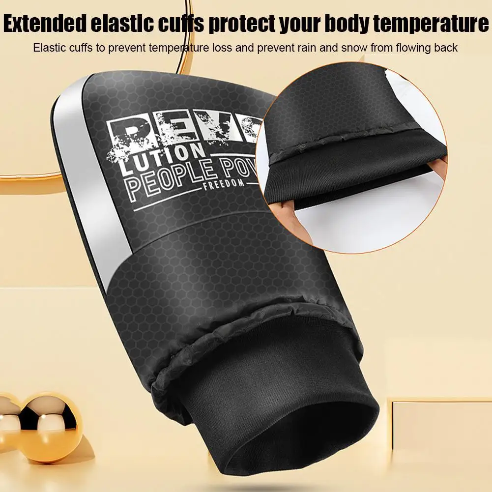 1 زوج دراجة نارية المقود يفشل الشتاء قفازات ركوب الدراجات مقاوم للماء مقود قفازات الثلج E-الدراجة النارية قفازات الحرارية ﻿