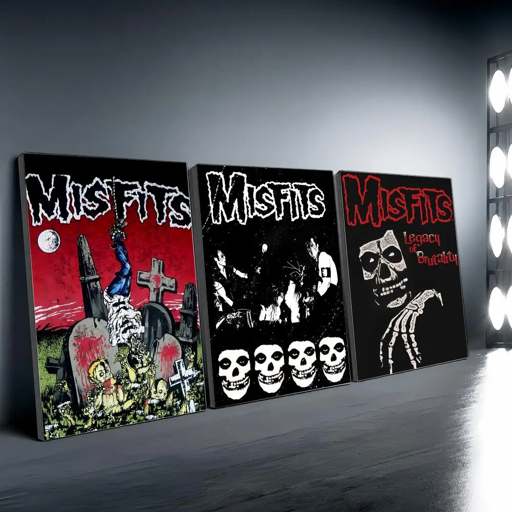 Band M-Misfits Album Cover Poster Vintage Wall Art Aesthetic Room Decor Print Living Room Bedroom Home Decoration
