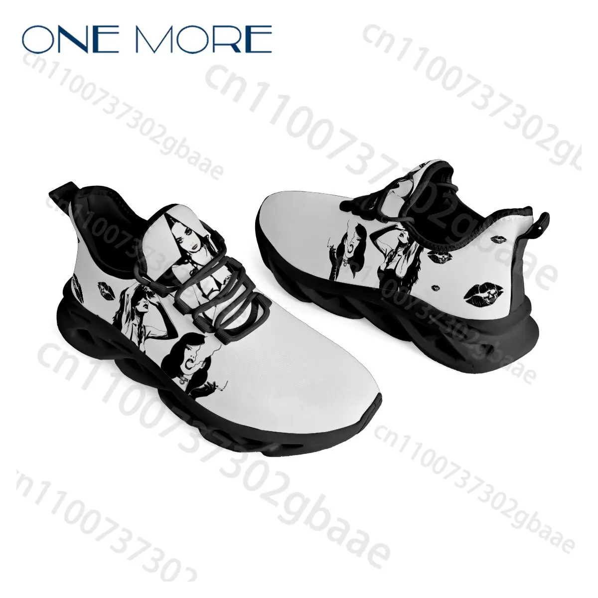 Adult Man Woman Low Top Black White Shoes Personalized Street Print Sneakers Style Non Slip Durable Walking Shoes Free Shipping