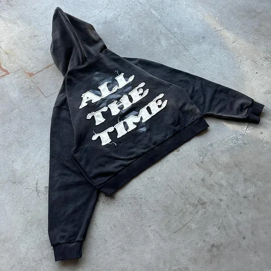 New Autumn and Winter Pattern Patch Men Hoodie Y2k Fashion Street Harajuku Loose Hip-Hop Men and Women Sweatshirt