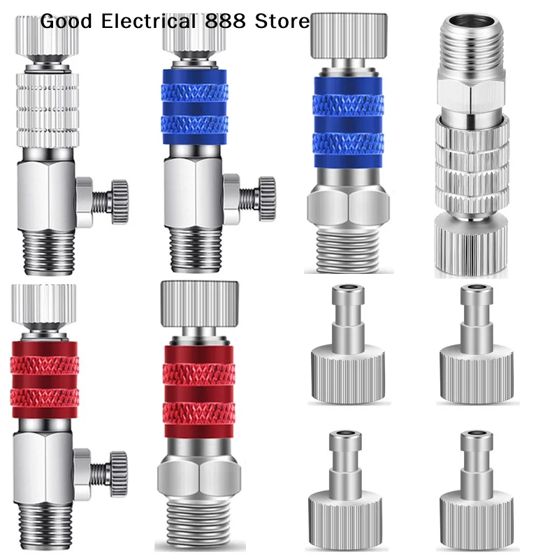 【G】1 Set 1/8 Inch BSP Male And Female Connections Adapter Air Brush Parts Airbrush Quick Disconnect Coupler Release Fitting Plug