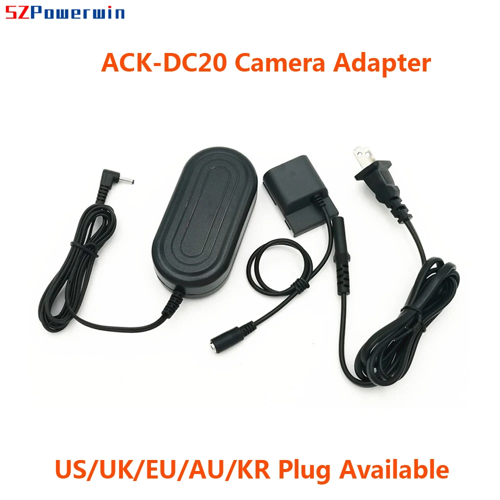 Powerwin ACK-DC20 ack dc20 adaptador de câmera ps700 DR-700 acoplador manequim bateria para canon s80 s70 s60 s50 g9 g7 400d 350d xti xt