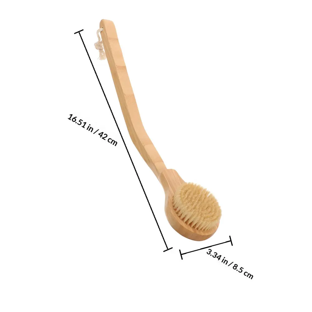 2Pcs Body Scrubs Brush Bath Scrubber For Pregnant Women Handle Back Elderly Disabled Soft Bristle Massage