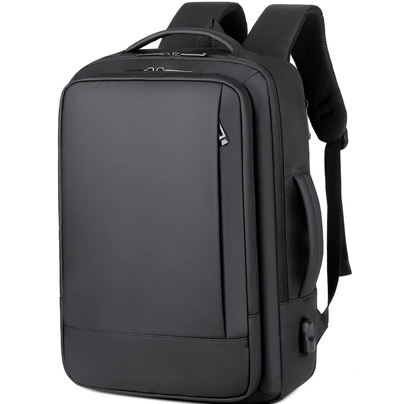 남학생용 노트북 가방 남성 비즈니스용 단색 EVA 소재 장식 스티치 디테일이 있는 학교 가방