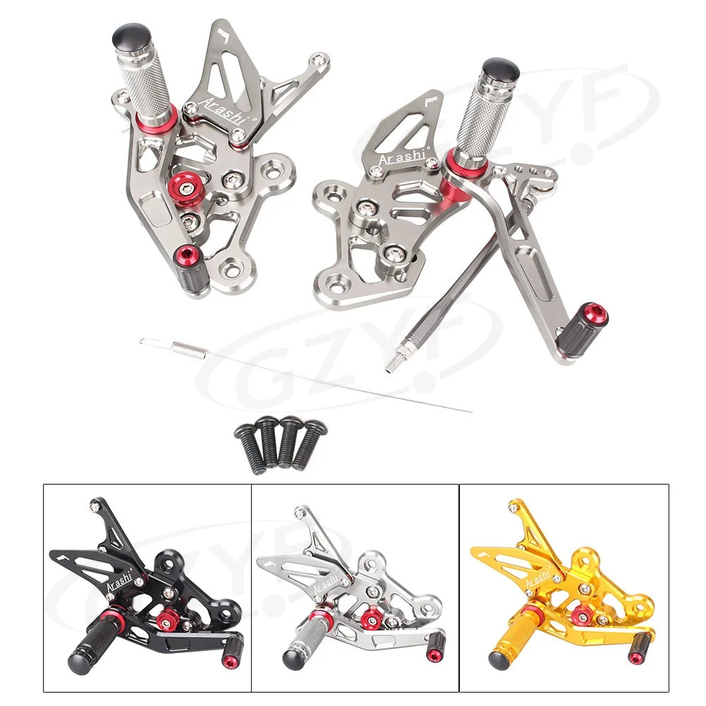 Motorcycle Rear Set Foot Pegs Footrests Assembly For Suzuki GSX-S 750 2015-2016 & GSR750 2011-2016 Spare Parts