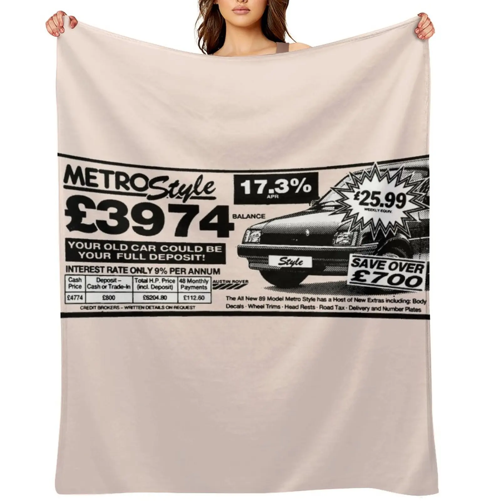 AUSTIN ROVER METRO Throw Blanket warm for winter Hairys Thermal Personalized Gift Luxury Thicken for babies Blankets