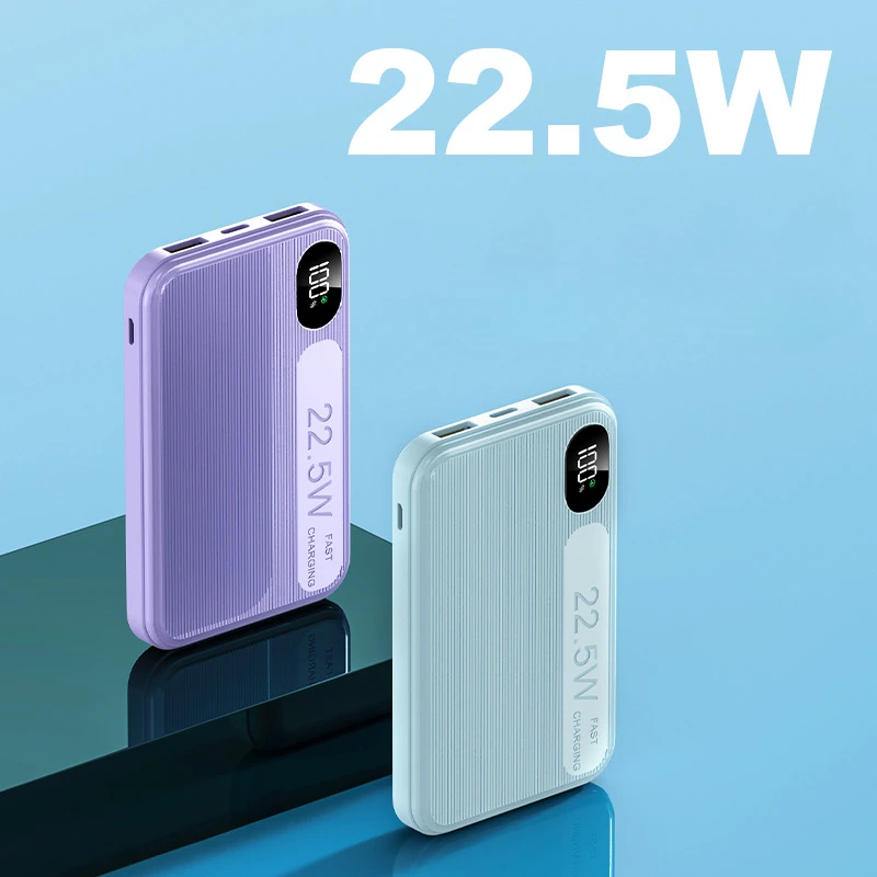 2025 New 50000mAh Mini Power Bank PD22.5W Fast Charging External Battery Charger for iPhone Samsung Huawei Xiaomi