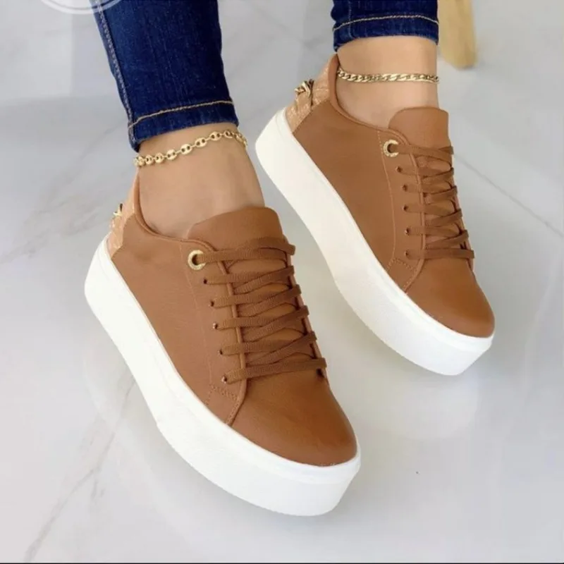 Women Casual Shoes Chunky Sneakers Platform Wedge Hidden Heel Women Leisure Shoes Summer sneakers women trends 2024