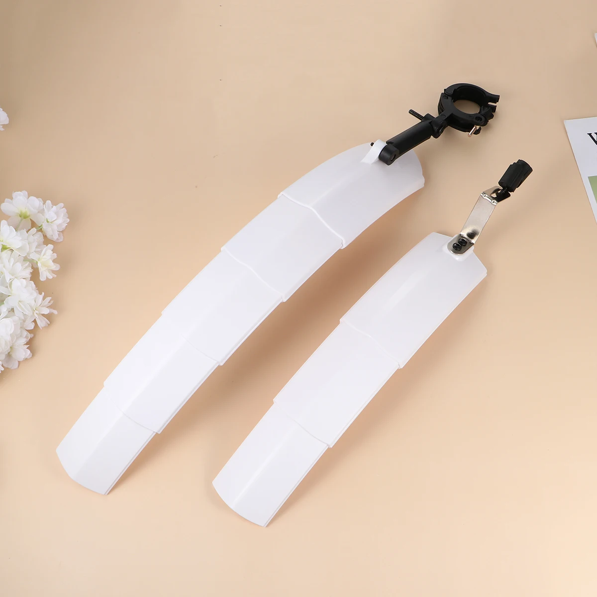 

1 Set Road Bike Mud Guard Adjustable Front Fork Hole Over 17Mm Durable Plastic Bicycle Rainproof Cycling Accessories For