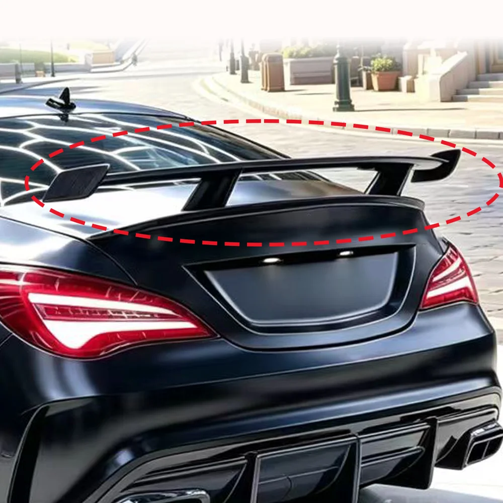 

Used for Mercedes Benz spoiler CLA45 W117 C117 carbon fiber rear trunk wing CLA180 200 250 260 Renntech 2013-2019 rear wing