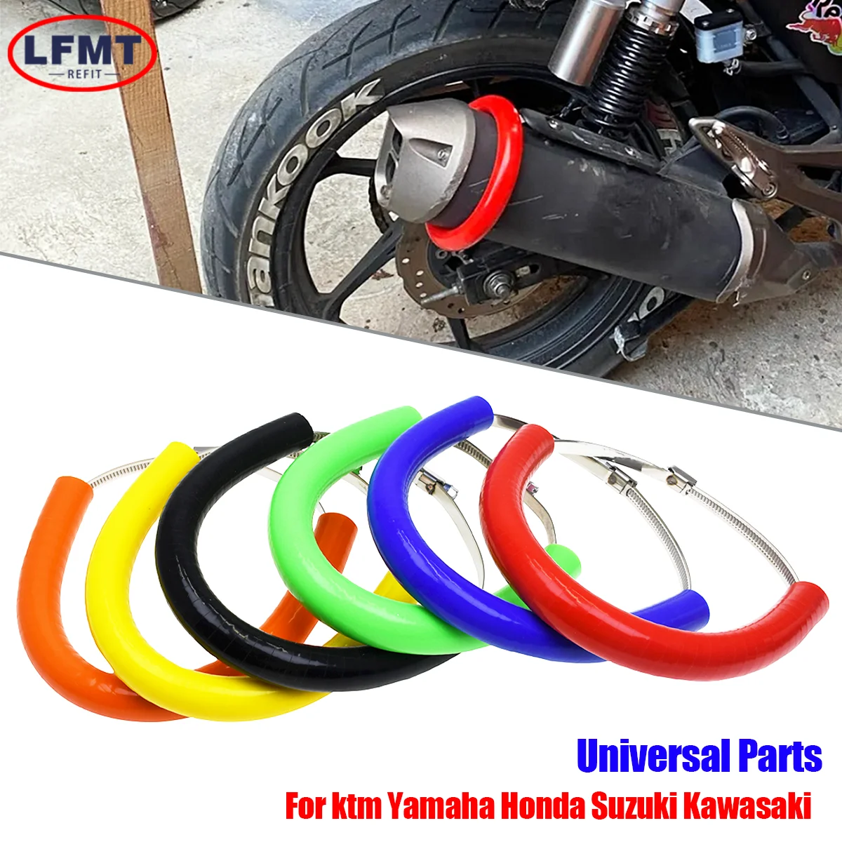 

Oval Exhaust Protector Can Cover For KTM Dirt Bike Silicone Guard Anti-hot 250 350 450 500 CC Universal Motorcycle Accessories
