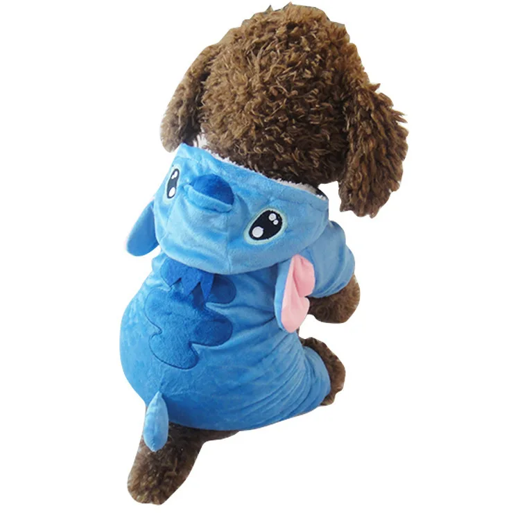 Niedlicher Stich-Hundepullover mit 4 Pfoten, warme Winterkleidung für kleine, mittelgroße Rassen, Teddy-Cosplay-Kostüm, Großversorgung