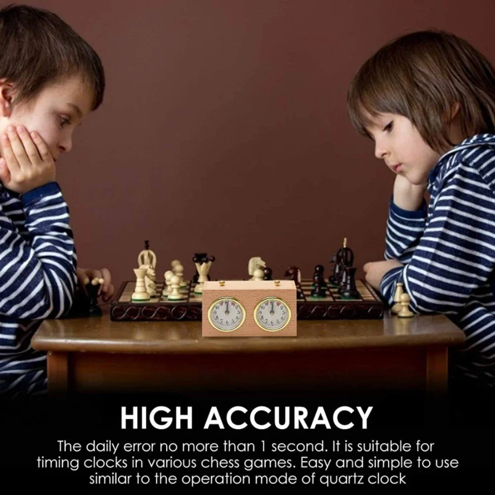 Wooden Compact Digital International Retro Portable Competition Game Timer Mechanical Count Up Down Analog Chess Clock Gift
