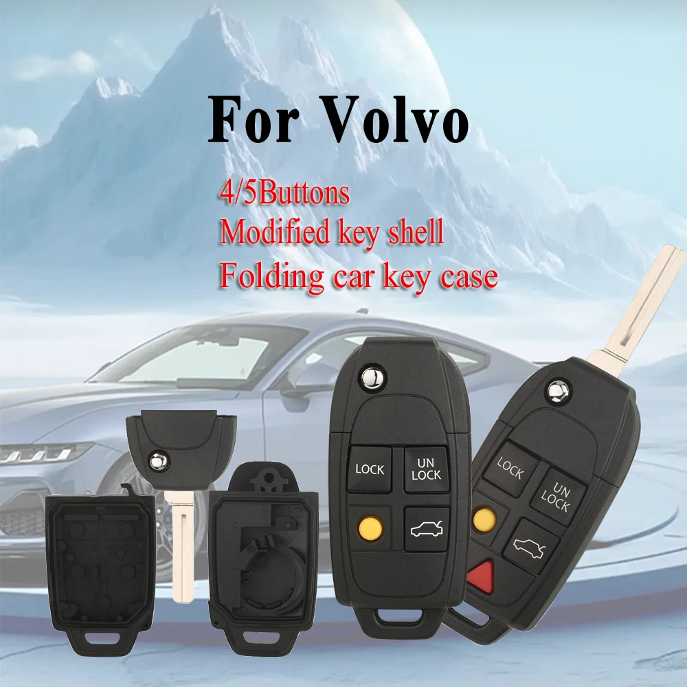 

Jingyuqin 4/5 кнопок складной дистанционный автомобильный ключ для Volvo модифицированный корпус ключа новый продукт