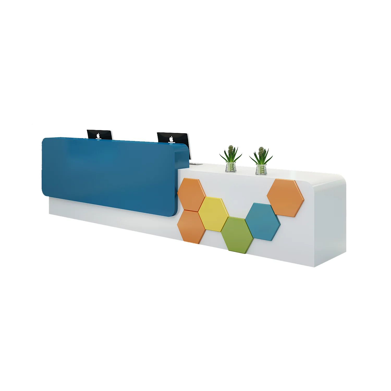 

Modern Fresh Cute Extendable Reception Desk for Early Education Beauty Salon Kindergartens Training Center Front Counter